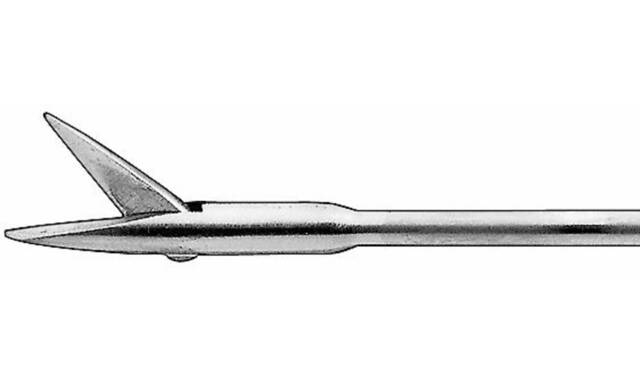Schaar, spits, 5 Fr., lengte 34 cm.